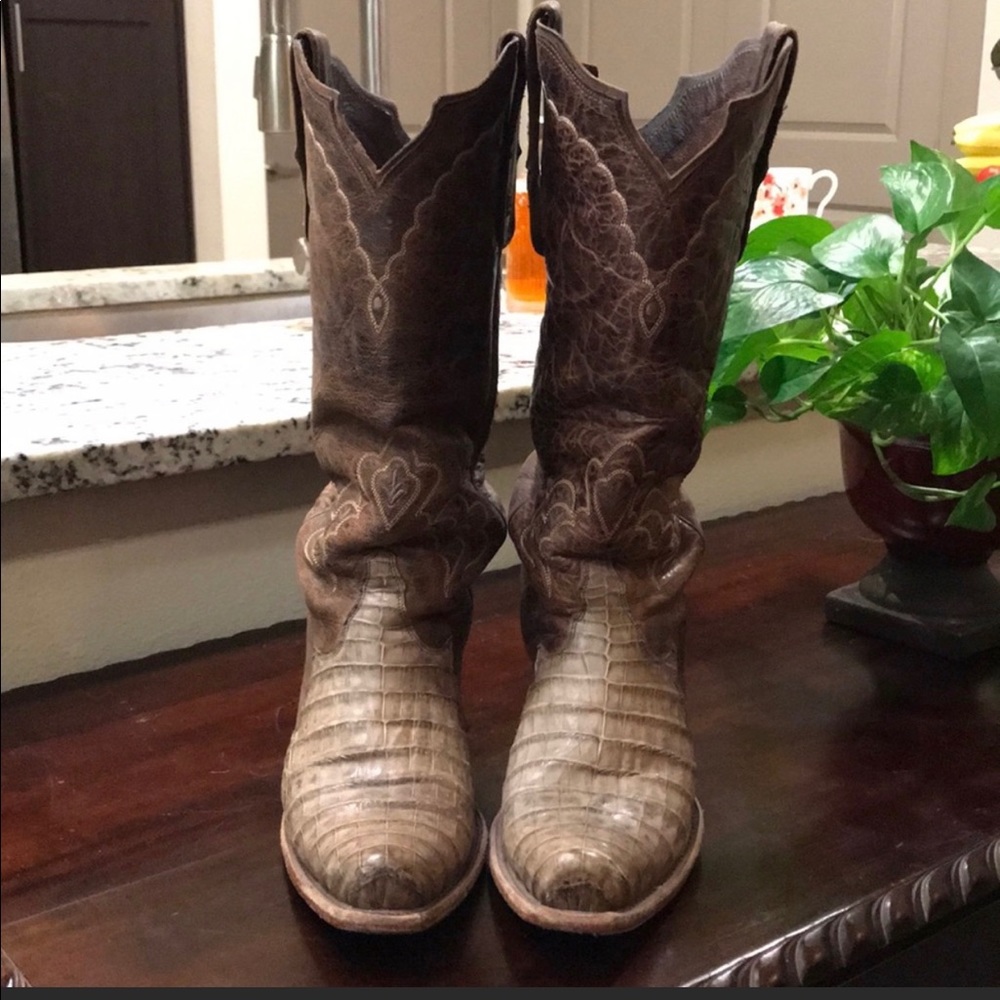 TONY LAMA CAIMAN BELLY BOOTS